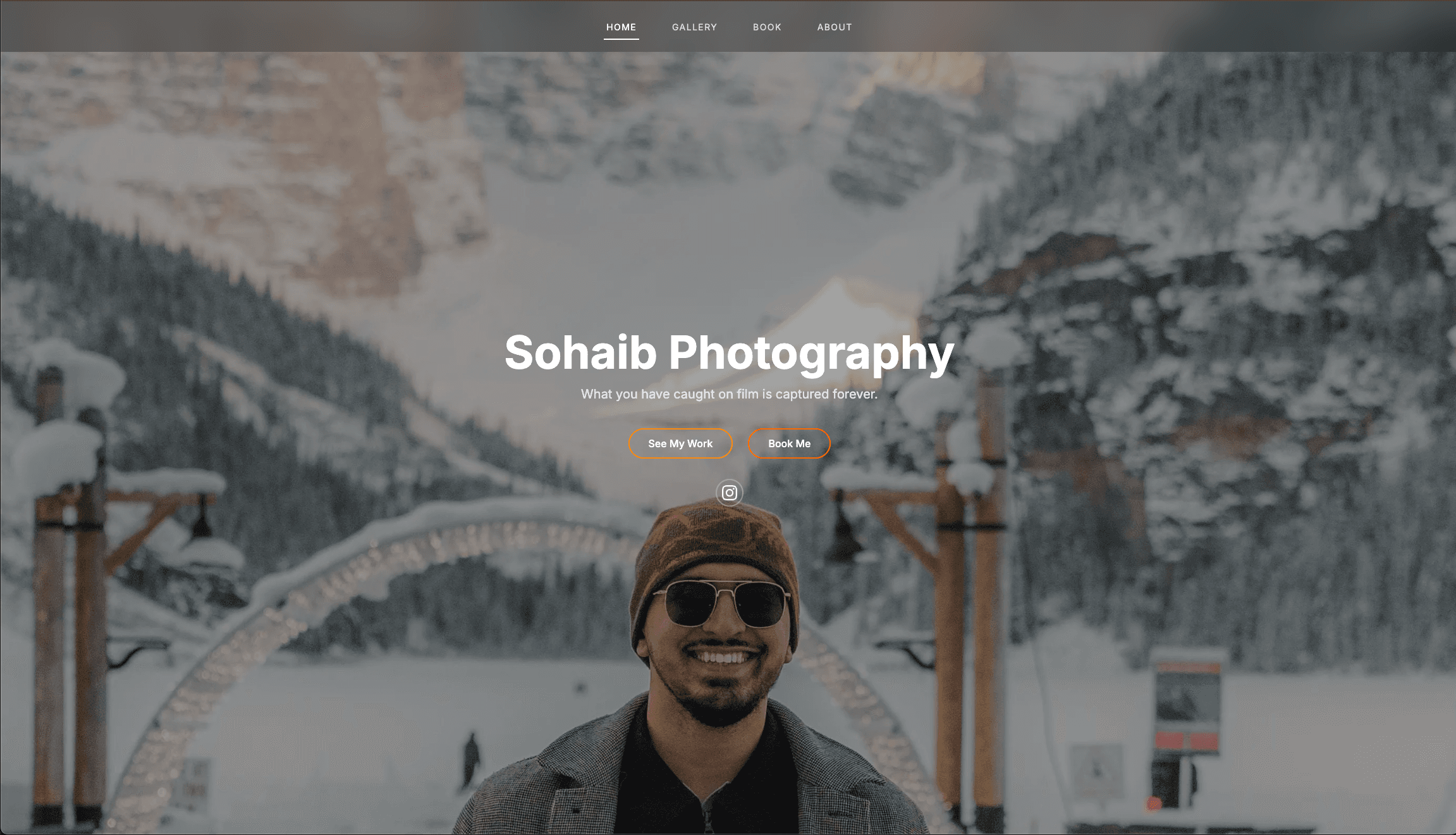 Sohaib Photography Website screenshot
